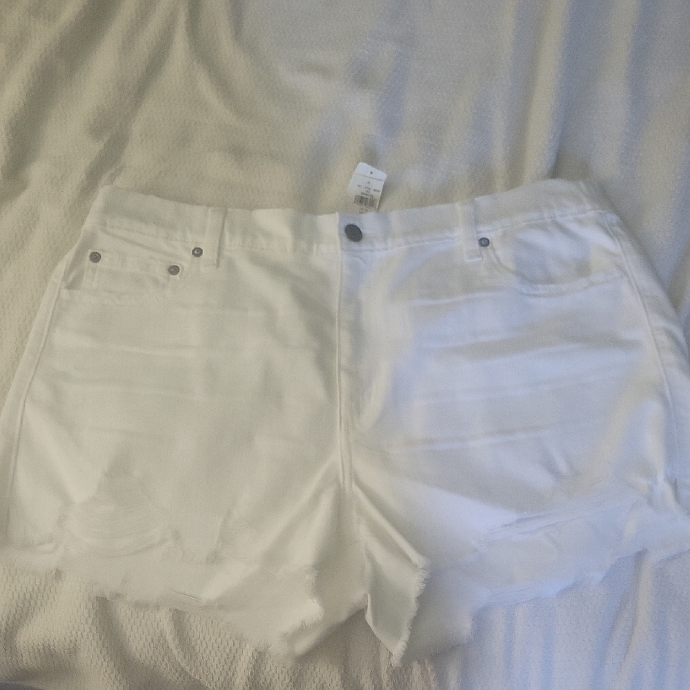 Women's White Denim Shorts